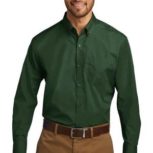 Port Authority Men's Long Sleeve Shirt Deep Forest Green W100 - Size 2XL